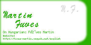 martin fuves business card